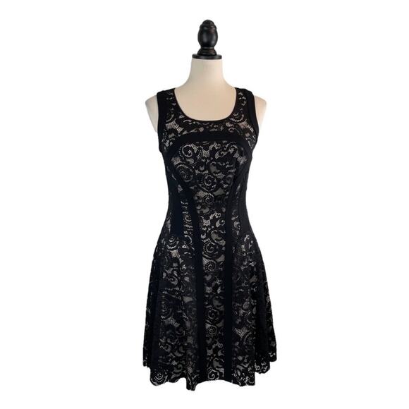 Diane von Furstenberg Kala Lace Fit & Flare Dress Size 2 Black - Picture 1 of 11